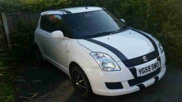 2009 SUZUKI SWIFT GL 3DR WHITE DAMAGE REPAIRABLE SALVAGE