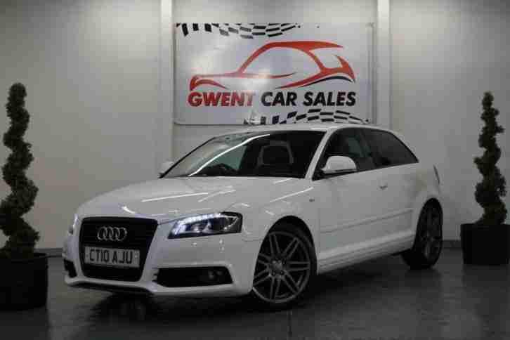 2010 10 AUDI A3 2.0 TDI S LINE WHITE SPECIAL EDITION 3D 138 BHP DIESEL