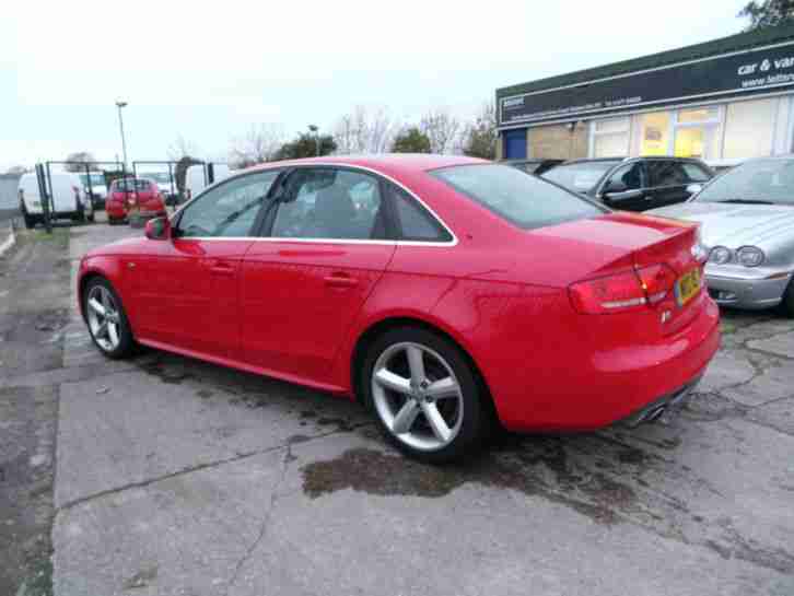 2010 (10) Audi A4 2.0 TDI S-Line (170PS) Saloon Red Manual