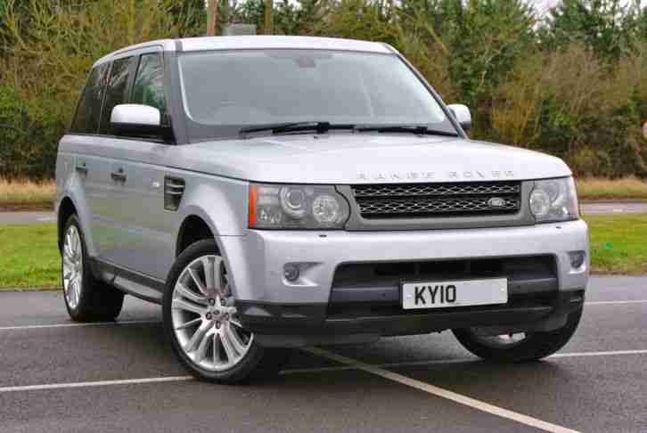 2010 10 LAND ROVER RANGE ROVER SPORT 3.0 TDV6 HSE 4X4 SUV ZERMATT SILVER