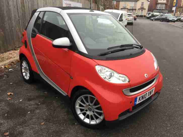 2010 10 Reg Fortwo Cabriolet 1.0 84bhp