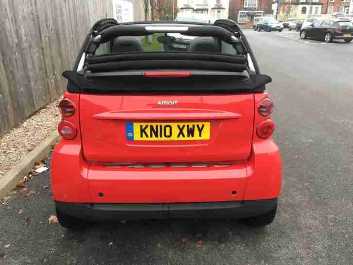 2010 10 Reg Smart Fortwo Cabriolet 1.0 84bhp Automatic Passion