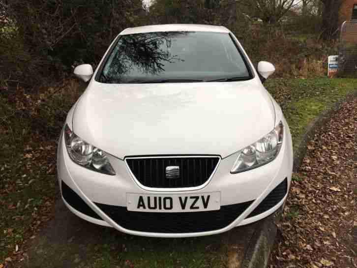 2010 (10) SEAT IBIZA 1.4 TDi ECOMOTIVE, WHITE, LONG MOT, FREE ROAD TAX EACH YEAR