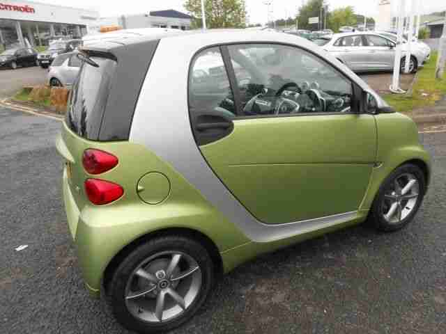 2010 60' SMART FORTWO DIESEL COUPE CDI Passion 2dr Softouch Auto IN MATT GREEN