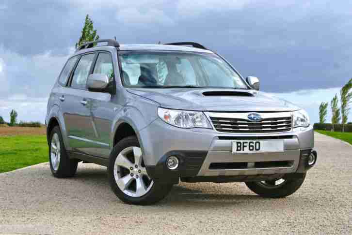 2010 60 SUBARU FORESTER 2.0D XS NAVPLUS MANUAL 4X4 SUV, STEEL SILVER LEATHER