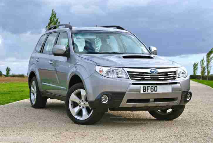 2010/60 SUBARU FORESTER 2.0D XS NAVPLUS MANUAL 4X4 SUV, STEEL SILVER - LEATHER