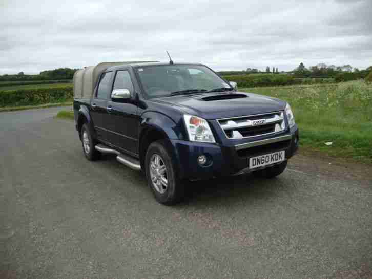 2010 60 plate ISUZU RODEO 2.5 TD DOUBLECAB PICKUP, BLUE, 63k, Canopy,Towbar