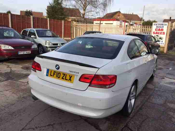 2010 BMW 320I SE COUPE WHITE RED LEATHER INTERIOR CHEAP CAR BARGAIN MAY SWAP