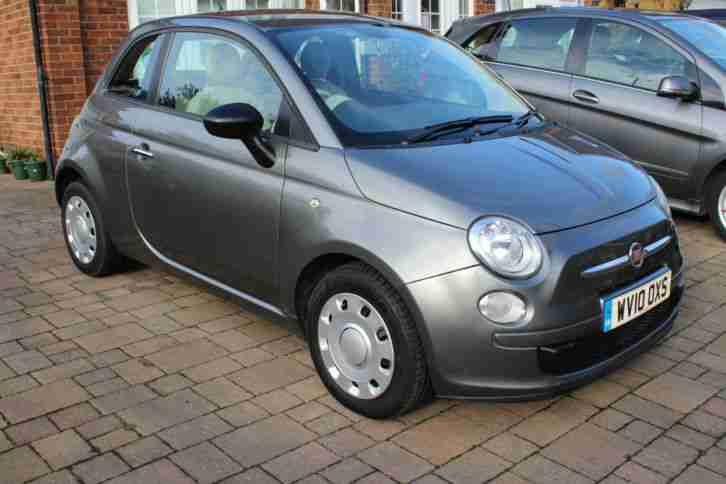 2010 FIAT 500 POP GREY BLUETOOTH AIR CON FULL SERVICE HISTORY 1 YEAR MOT