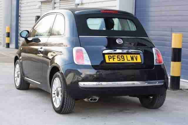 2010 Fiat 500 500C Convertible 1.3 Multijet Diesel Cabriolet Black