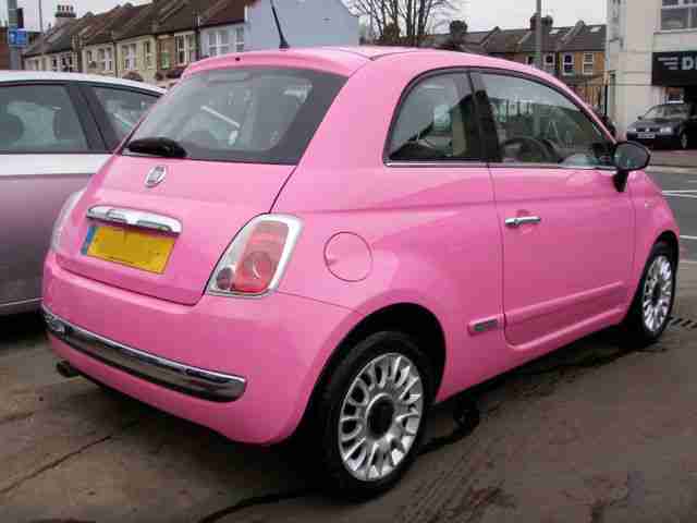 2010 Fiat 500 Puro 2 3 Door Panoramic Roof 1 Private Lady Owner PINK GIRLY CAR