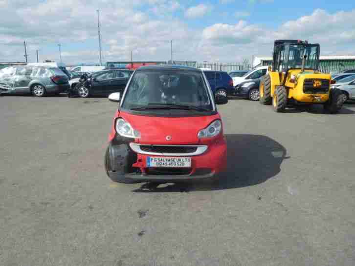 2010 SMART FORTWO PASSION 84 1.0 PETROL AUTOMATIC DAMAGED REPAIRABLE SALVAGE