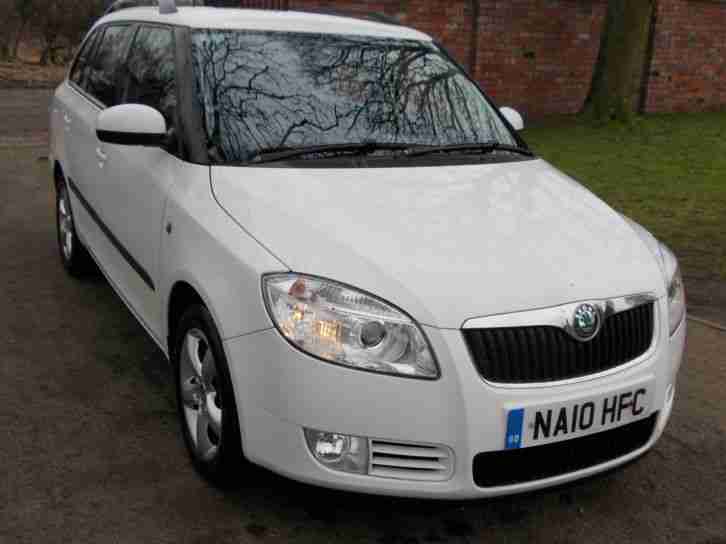 2010 Skoda Fabia 1.4TDI Greenline DIESEL ESTATE WHITE 60'000 MILES