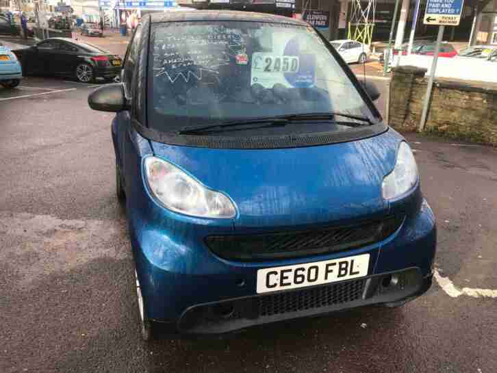 2010 Smart Fortwo Passion 3 month dealer warranty 72,500 Miles