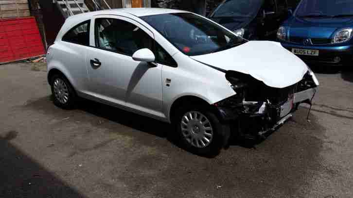 2010 VAUXHALL CORSA S ECOFLEX WHITE - 11k miles - SALVAGE SPARES OR REPAIR CAT C