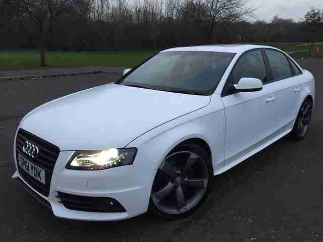 2011 61 AUDI A4 2.0 TDI S LINE BLACK EDITION WHITE SALOON DIESEL MANUAL 1 OWNER