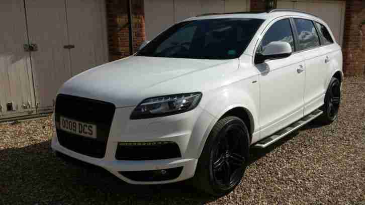 2011 61 AUDI Q7 3.0 TDI S LINE 245 AUTO IN WHITE, FULL LEATHER, PAN ROOF, BOSE
