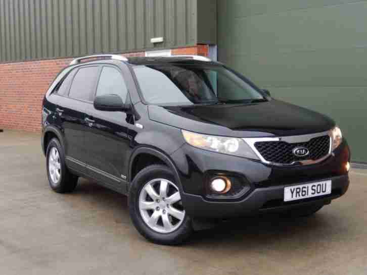 2011 61 KIA SORENTO 2.2 CRDI KX-1 5D 195BHP 7 SEATER DIESEL+BLACK+HISTORY+4X4+