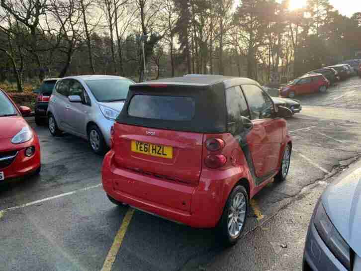 2011 61 SMART FORTWO CABRIO 1.0 PASSION 2D 84 BHP