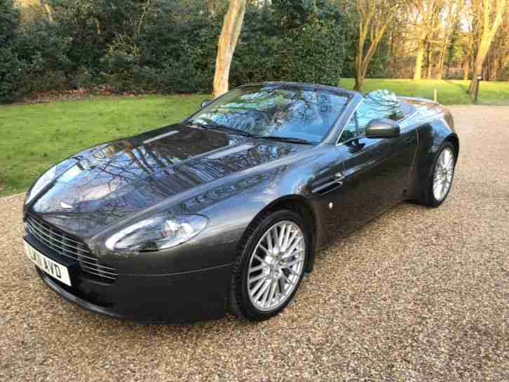 2011 ASTON MARTIN VANTAGE 4.7 SPORTSHIFT ROADSTER MET GREY/OXBLOOD 20K MLS FSH