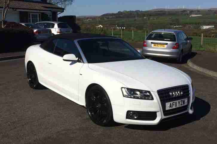 2011 AUDI A5 S LINE 2.0 TDI CABRIOLET CONVERTIBLE IBIS WHITE