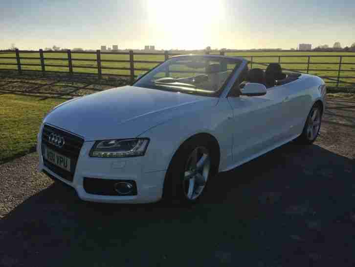 2011 AUDI A5 S LINE 2.7 TDI CVT IBIS WHITE CONVERTIBLE. FSH !!!