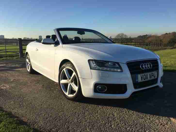 2011 AUDI A5 S LINE 2.7 TDI CVT IBIS WHITE CONVERTIBLE. FSH !!!