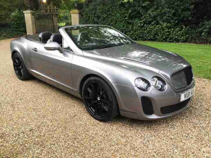 2011 BENTLEY SUPERSPORTS GTC SILVER TEMPEST WITH BLACK QUILTED LEATHER 41K FBSH