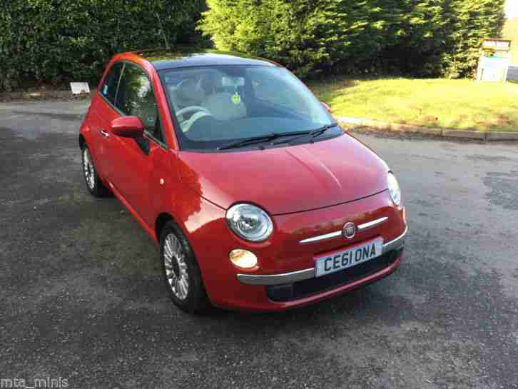 2011 FIAT 500 LOUNGE RED
