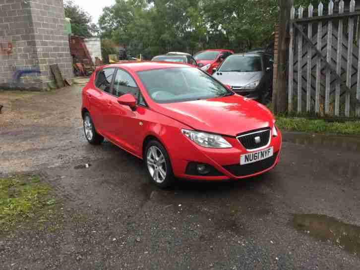 2011 SEAT IBIZA SE COPA RED DAMAGED CAT C SALVAGE SPARES OR REPAIR