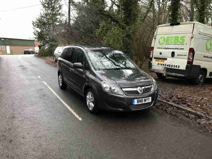 2011 VAUXHALL ZAFIRA EXCLUSIV AUTOMATIC GREY 83K MILES 7 SEATER