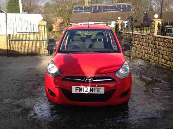 2012 12 HYUNDAI I10 CLASSIC RED VERY LIGHT SALVAGE DAMAGE REPAIRABLE 1.2 PETROL