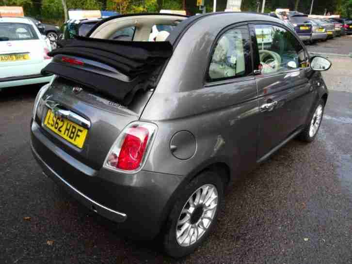2012 62 FIAT 500 0.9 TWIN/AIR CONVERTIBLE LOUNGE DUALOGIC 3D AUTOMATIC (SEMI) 85