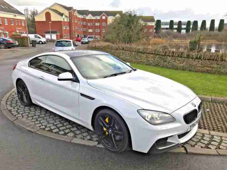 2012 62 WHITE BMW 6 SERIES 640D M SPORT COUPE 52K MILES HPI CLEAR TOP SPEC
