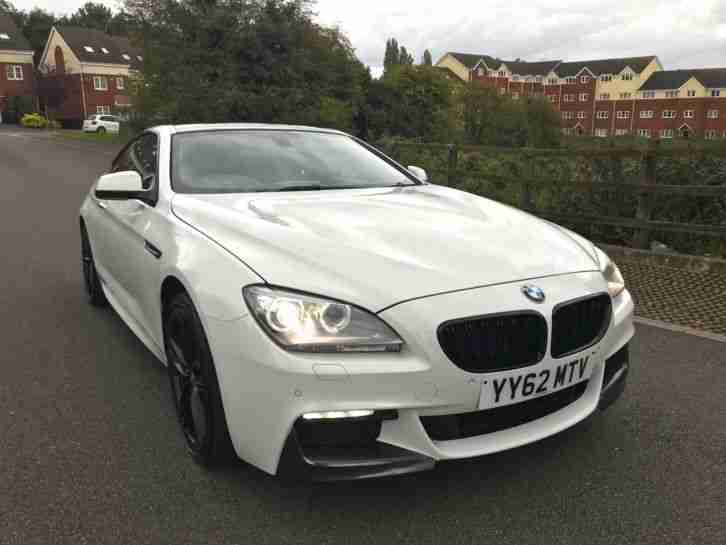 2012/62 WHITE BMW 6 SERIES 640D M SPORT COUPE 52K MILES HPI CLEAR TOP SPEC
