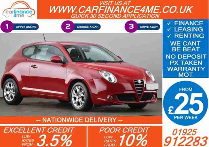 2012 ALFA ROMEO MITO 1.3 JTDM SPRINT GOOD / BAD CREDIT CAR FINANCE FROM 25 P/WK