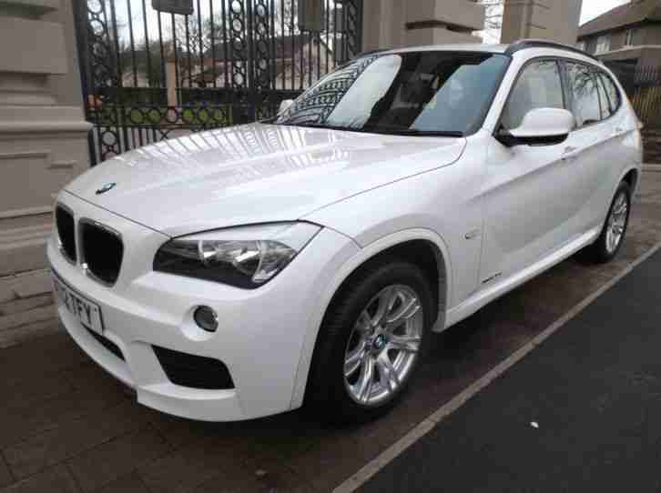 2012 BMW X1 2.0TD xDrive20d M Sport DIESEL 4X4 WHITE 6SPEED 44.000 MILES AIR/CON