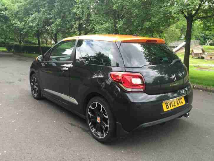 2012 CITROEN DS3 DSTYLE E-HDI BLACK AND ORANGE 1 OWNER LOW MILES