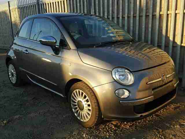 2012 FIAT 500 LOUNGE GREY SALVAGE SPARES OR REPAIRS DAMAGED REPAIRED
