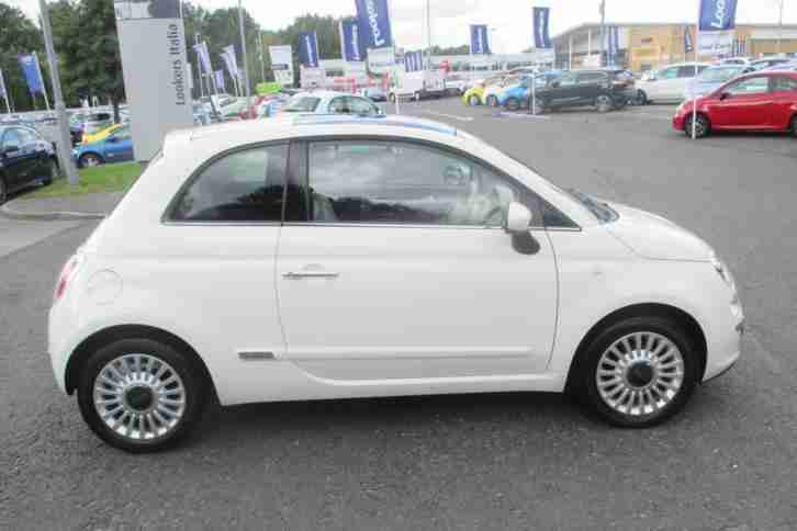2012 Fiat 500 1.2 Lounge 3dr [Start Stop] Petrol White Manual