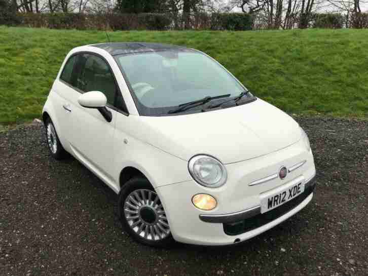 2012 Fiat 500 1.2 Lounge (s s) 3dr Petrol white Manual