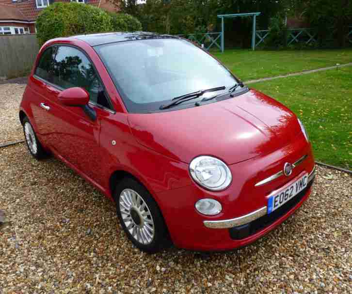2012 - Fiat 500 1.2 (s/s) LOUNGE Hatchback 3d - Like New!