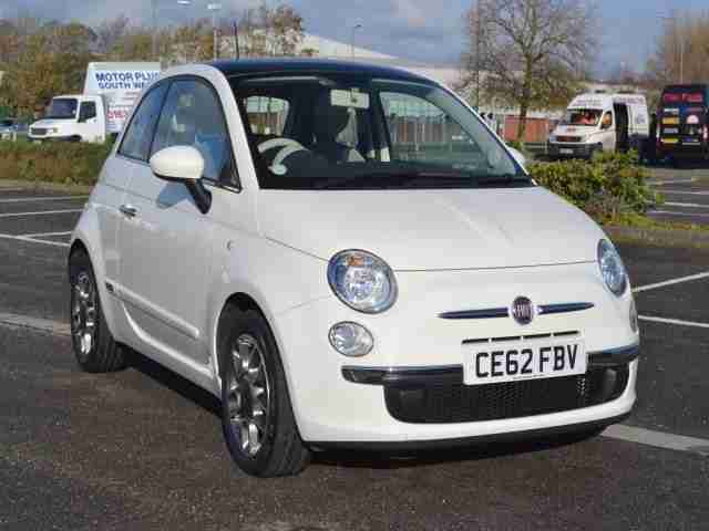 2012 Fiat 500 Lounge Petrol White Manual