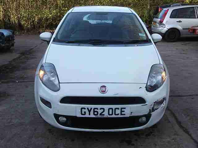 2012 Fiat Punto 1.2 Easy White Cat D Salvage Damaged