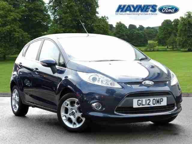 2012 Ford Fiesta 1.25 Zetec 5dr with Bluetooth & USB Connectivity. Petrol Bl