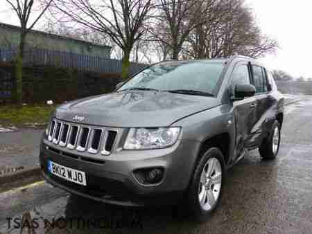 2012 Jeep Compass 2.0 Sport 154 BHP Grey Damaged Salvage CAT D