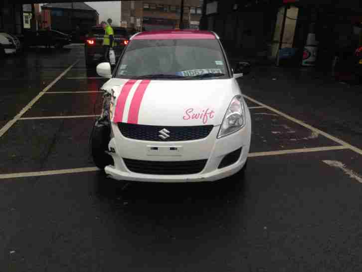 2012 SUZUKI SWIFT SZ3 WHITE CAT C SALVAGE DAMAGED SPARES OR REPAIR