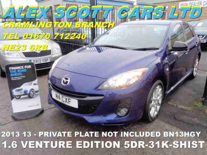 2013 13 Mazda Mazda3 1.6 ( 105ps ) Venture Edition 5DR