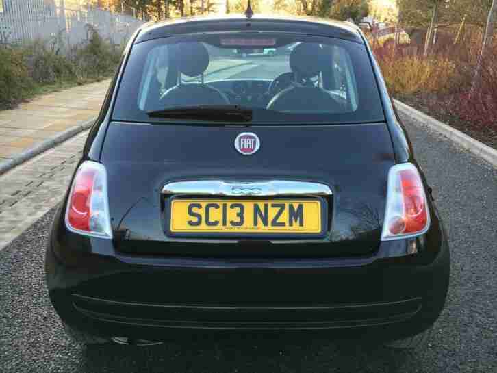 2013/13 reg Fiat 500 1.2 ( 69bhp ) ( s/s ) POP 3dr black 37000 miles