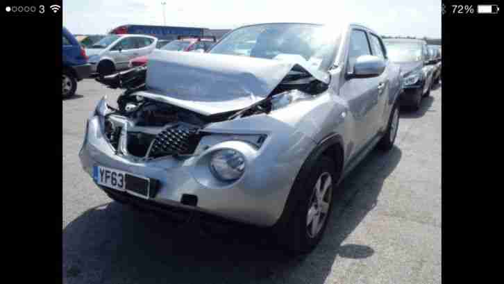 2013 63 REG NISSAN JUKE DAMAGED SALVAGE REPAIRABLE CAT D EASY REPAIR